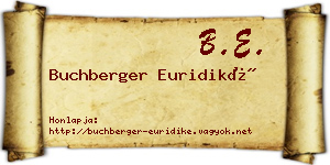 Buchberger Euridiké névjegykártya
